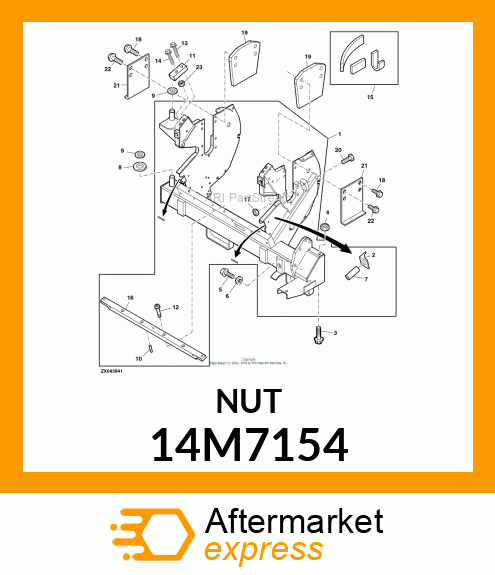 NUT, METRIC, THIN HEX 14M7154