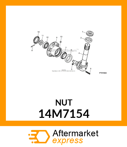 NUT, METRIC, THIN HEX 14M7154