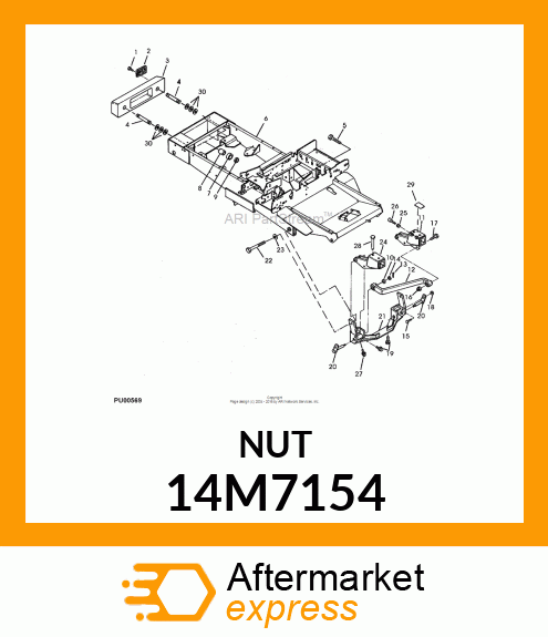 NUT, METRIC, THIN HEX 14M7154