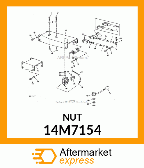 NUT, METRIC, THIN HEX 14M7154