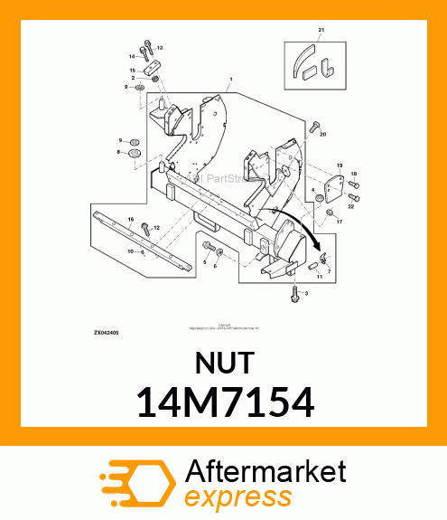 NUT, METRIC, THIN HEX 14M7154