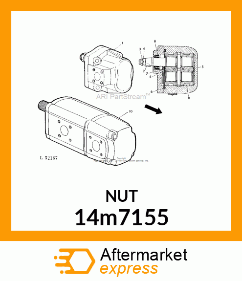 NUT, METRIC, THIN HEX 14m7155