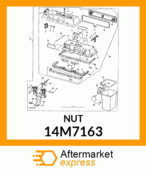 NUT, SQUARE 14M7163