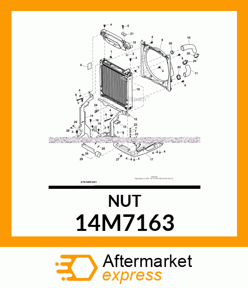 NUT, SQUARE 14M7163