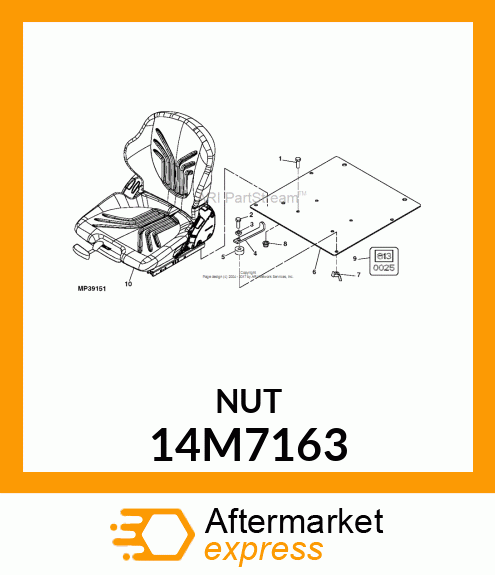 NUT, SQUARE 14M7163