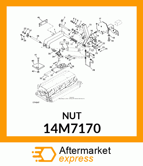 NUT, METRIC, HEX PREVAILING TORQUE 14M7170