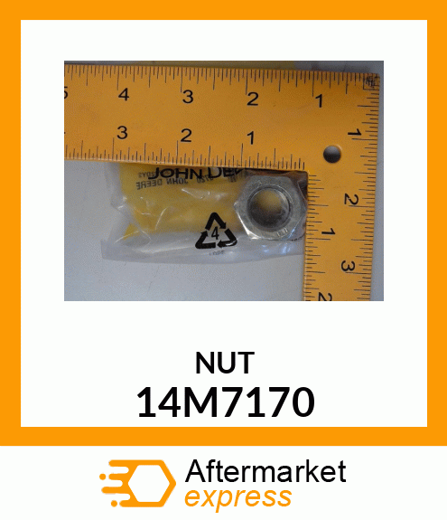 NUT, METRIC, HEX PREVAILING TORQUE 14M7170