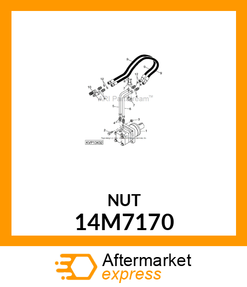 NUT, METRIC, HEX PREVAILING TORQUE 14M7170