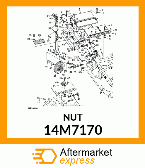 NUT, METRIC, HEX PREVAILING TORQUE 14M7170