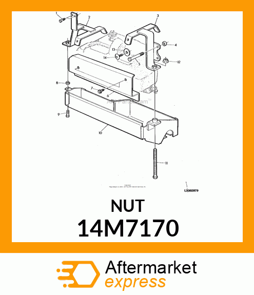 NUT, METRIC, HEX PREVAILING TORQUE 14M7170