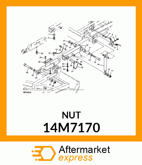 NUT, METRIC, HEX PREVAILING TORQUE 14M7170