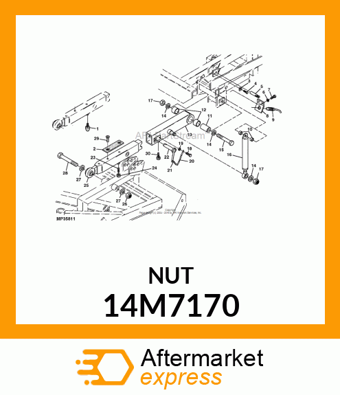 NUT, METRIC, HEX PREVAILING TORQUE 14M7170