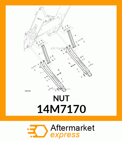 NUT, METRIC, HEX PREVAILING TORQUE 14M7170