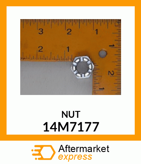 NUT, METRIC, THIN HEX SLOTTED 14M7177