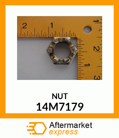 NUT, METRIC, THIN HEX SLOTTED 14M7179