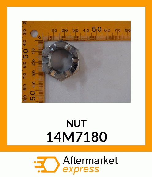 NUT, METRIC, THIN HEX SLOTTED 14M7180