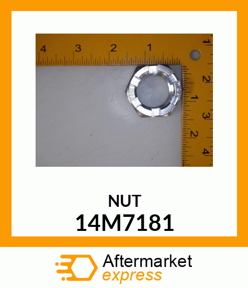 NUT, METRIC, THIN HEX SLOTTED 14M7181