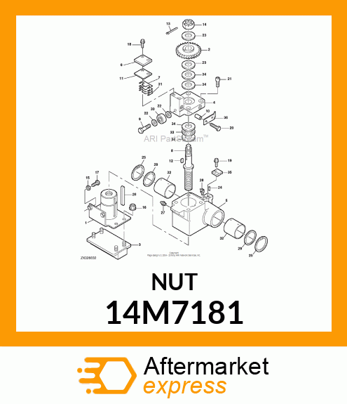 NUT, METRIC, THIN HEX SLOTTED 14M7181