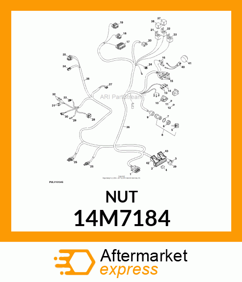 NUT, METRIC HEX SLOTTED 14M7184