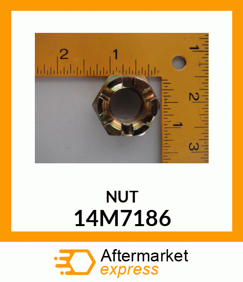 Spare part 14M7186 + NUT, METRIC HEX SLOTTED