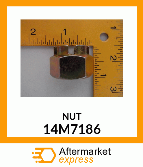 NUT, METRIC HEX SLOTTED 14M7186