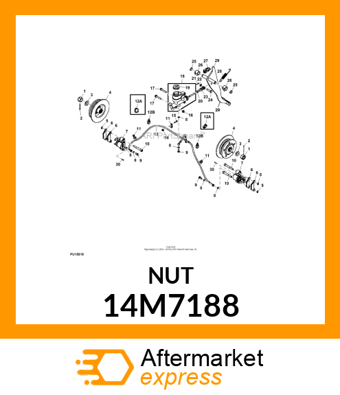 NUT, METRIC HEX SLOTTED 14M7188