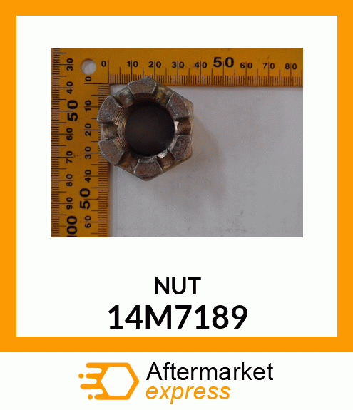 NUT, METRIC HEX SLOTTED 14M7189