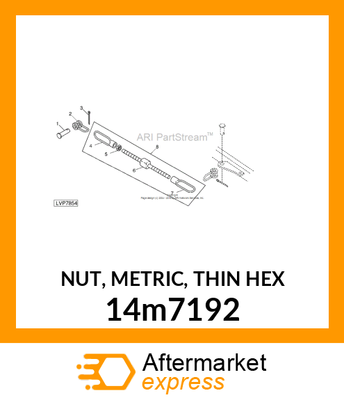 NUT, METRIC, THIN HEX 14m7192