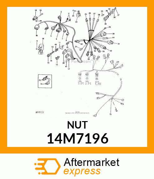 NUT, METRIC, HEX 14M7196