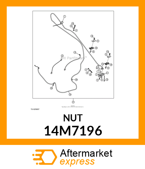 NUT, METRIC, HEX 14M7196