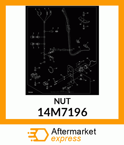 NUT, METRIC, HEX 14M7196