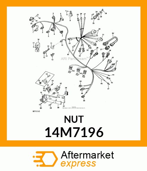 NUT, METRIC, HEX 14M7196