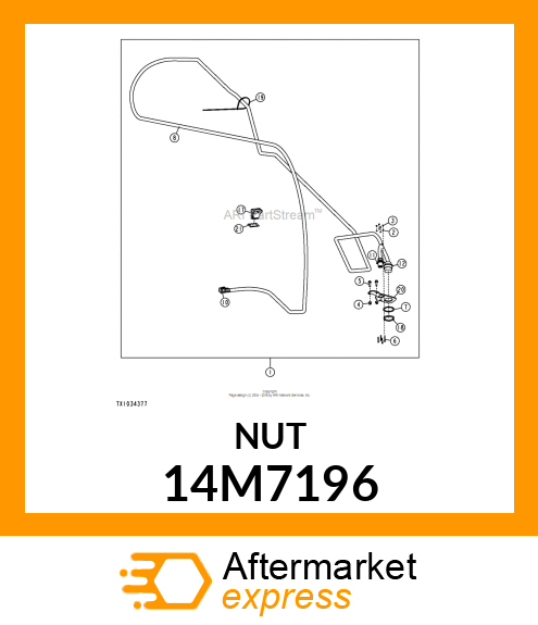 NUT, METRIC, HEX 14M7196