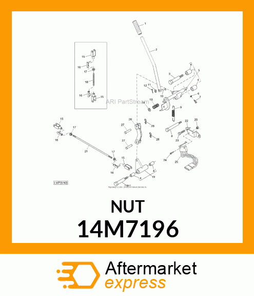 NUT, METRIC, HEX 14M7196