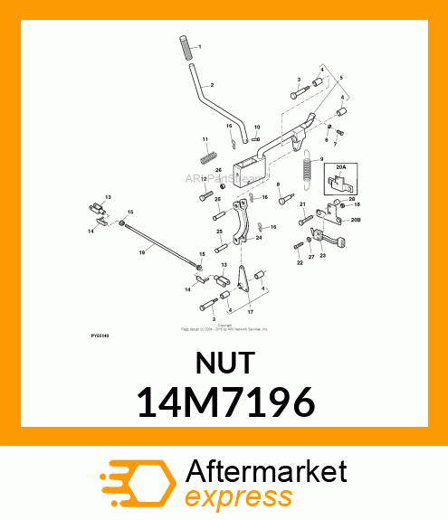 NUT, METRIC, HEX 14M7196