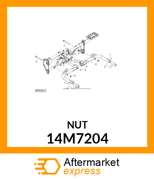 NUT, METRIC, HEX 14M7204