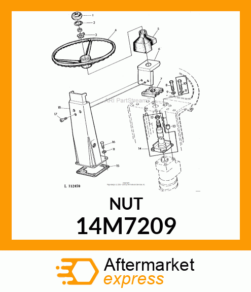 NUT, METRIC, THIN HEX 14M7209