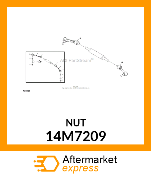 NUT, METRIC, THIN HEX 14M7209