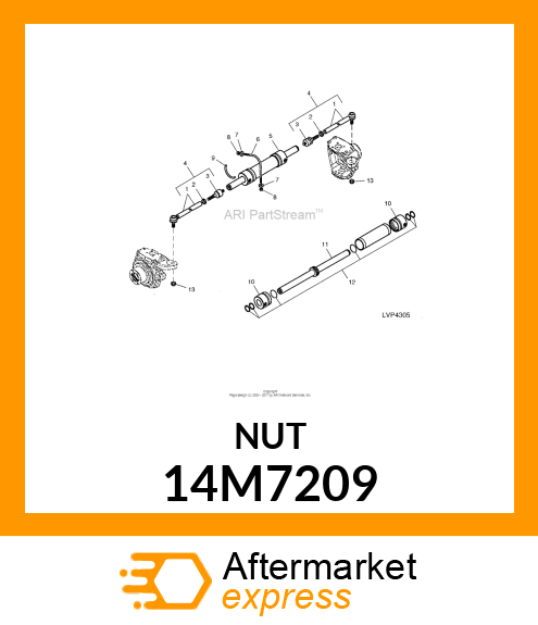 NUT, METRIC, THIN HEX 14M7209