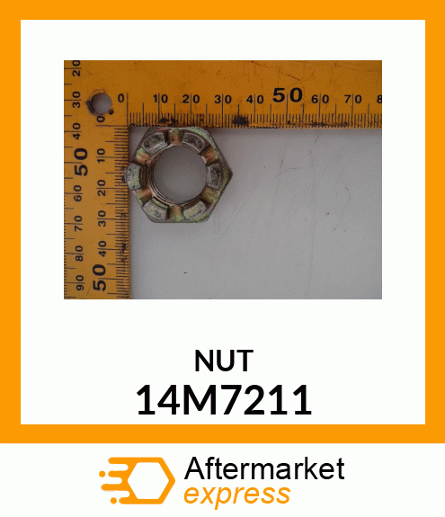 NUT, METRIC, THIN HEX SLOTTED 14M7211