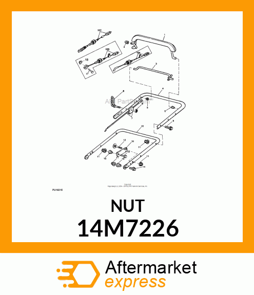 NUT, METRIC, HEX CROWN 14M7226