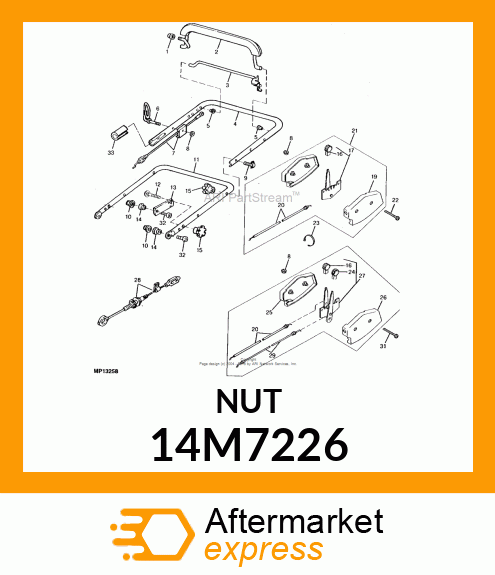 NUT, METRIC, HEX CROWN 14M7226