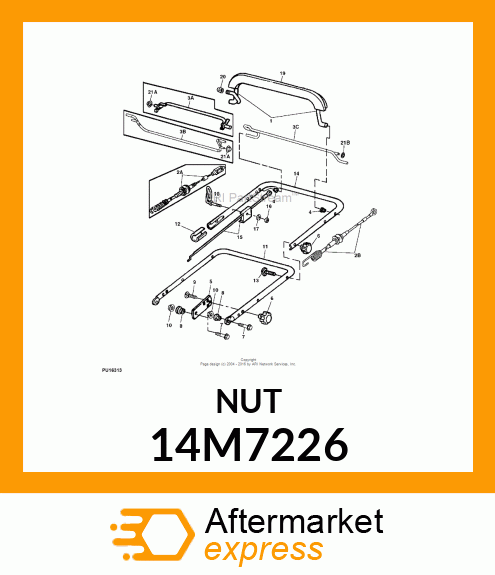 NUT, METRIC, HEX CROWN 14M7226