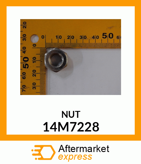 NUT, METRIC, L.H. THREAD HEX 14M7228