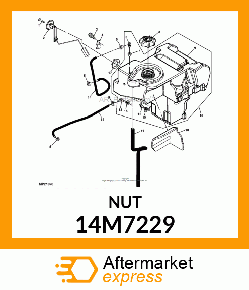 NUT, METRIC, THIN HEX 14M7229