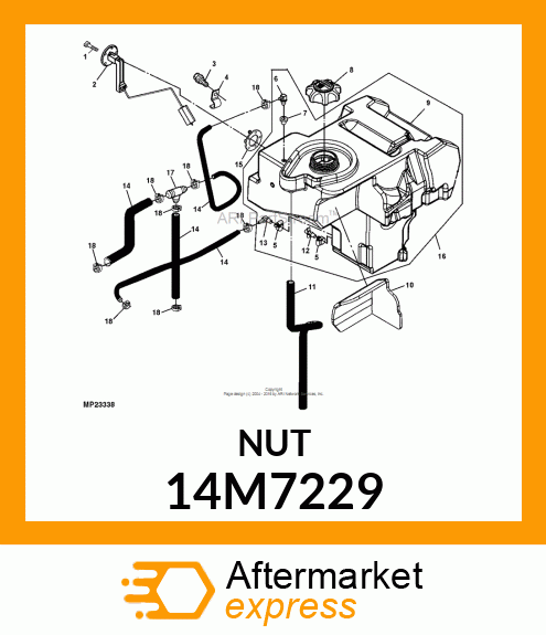 NUT, METRIC, THIN HEX 14M7229