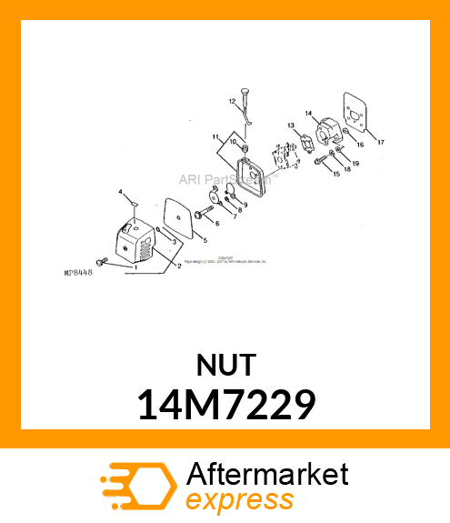 NUT, METRIC, THIN HEX 14M7229