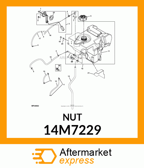 NUT, METRIC, THIN HEX 14M7229