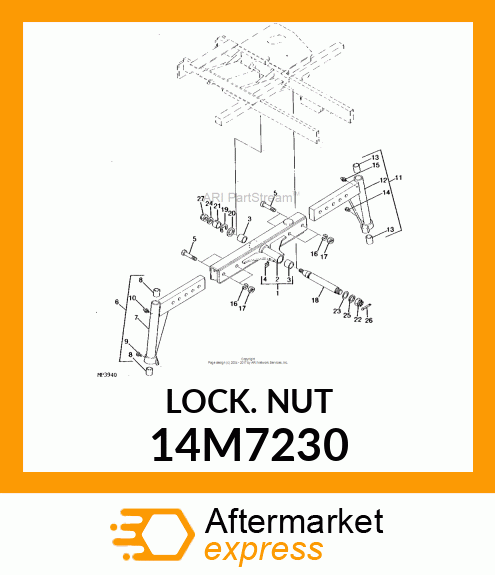 NUT, METRIC, HEX PREVAILING TORQUE 14M7230