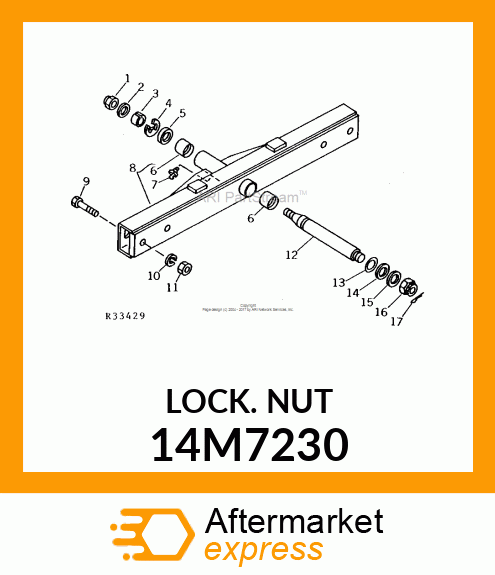 NUT, METRIC, HEX PREVAILING TORQUE 14M7230